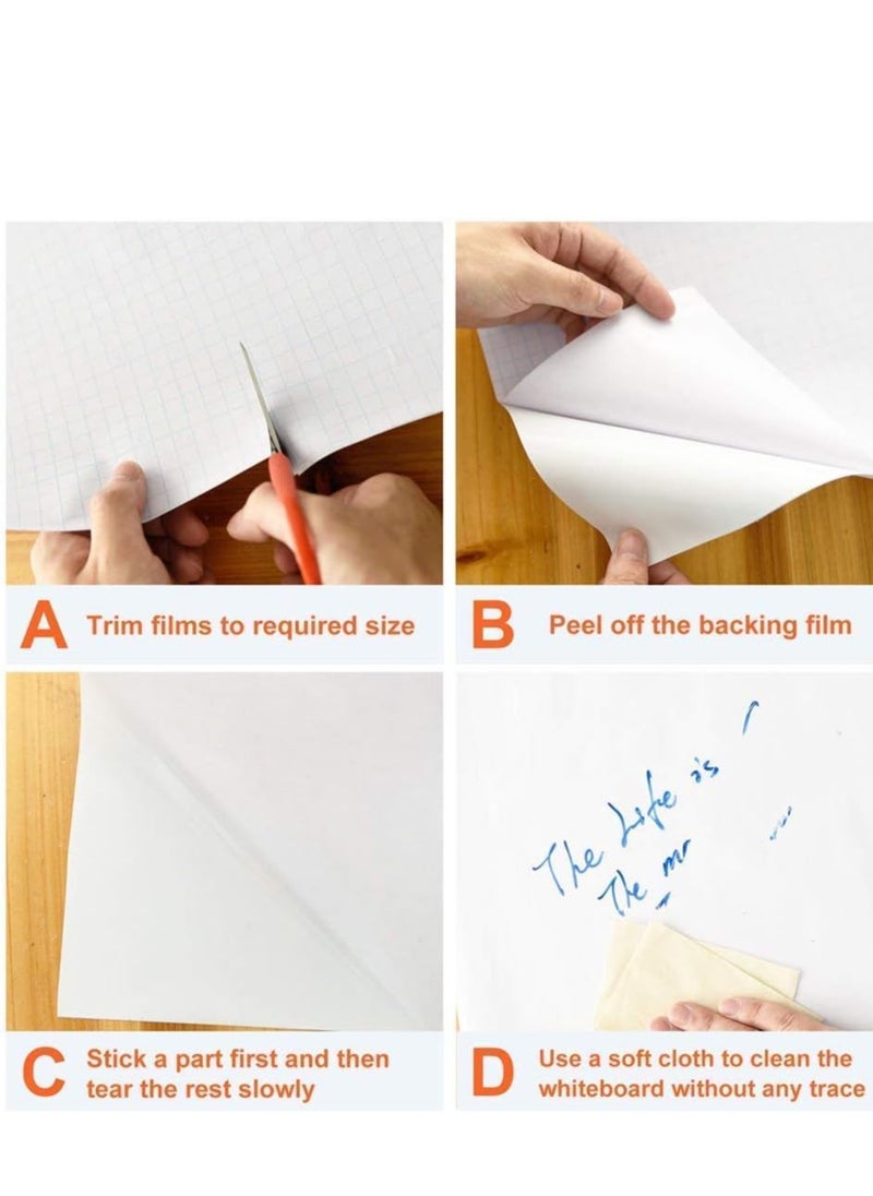 Cool Baby COOLBABY Self Adhesive Whiteboard Sticker Removable Wall Vinyl Peel and Stick Paper School, Office, Home, College Students Painting Wallpaper (60x200cm)  - Image 4