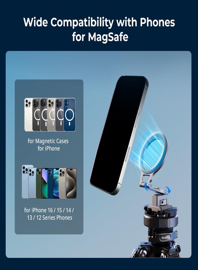 SMALLRIG Metal Phone Mount with Baseplate for Arca-Standard, Compatible for DJI RS 4 Mini, Smartphone Support with Cold Shoe Mount, Phone Tripod Mount for iPhone 17/16/15 Series etc. - 5339 - Image 2