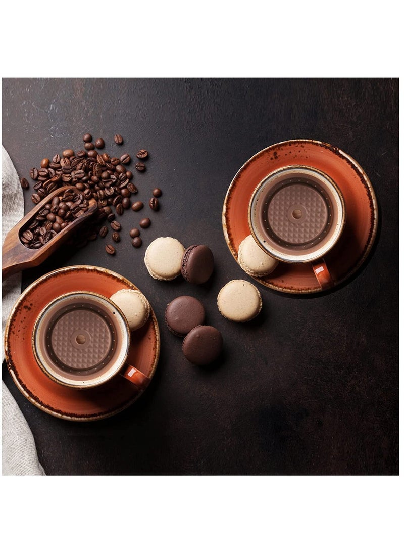 Reusable Coffee Capsule Lid for Original Vertuoline & Vertuo CapsulesPods, Food Grade Silicone Cap Refillable Nespresso with Scoop and Brush, 4 PCS