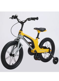 ZYKLUS Zyklus 16" Spark Magnesium Kids Bike Yellow - Lightweight, Adjustable, Disc Brake, Training Wheels, Durable Design for Ages 4-8, Safe & Stylish Bike for Young Riders  - Image 1