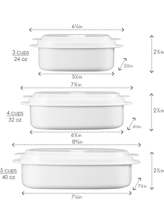 Reston Lloyd Nesting Microwave Containers, Set of 3, Adjustable Steam Vents, Airtight, Meal Prep, Durable BPA-Free Plastic- Freezer & Dishwasher Safe, Cookware & Food Storage, Anyday Cookware, Red - Image 4