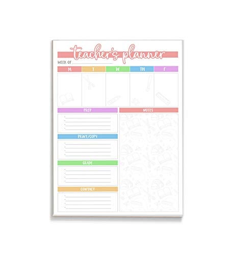 Tiny Expressions - Teacher Appreciation Notepads | Teacher Gifts & School Supplies | 40 Tear Away Sheets on Premium Paper Made in the USA | Great for Classroom or Home Use | Weekly Planner Note Pad - Image 1