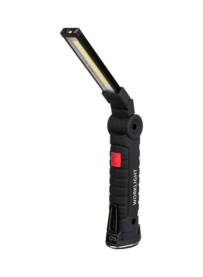 Portable Rechargeable USB Torch Black/Red/White 7 x 18cm - Image 1