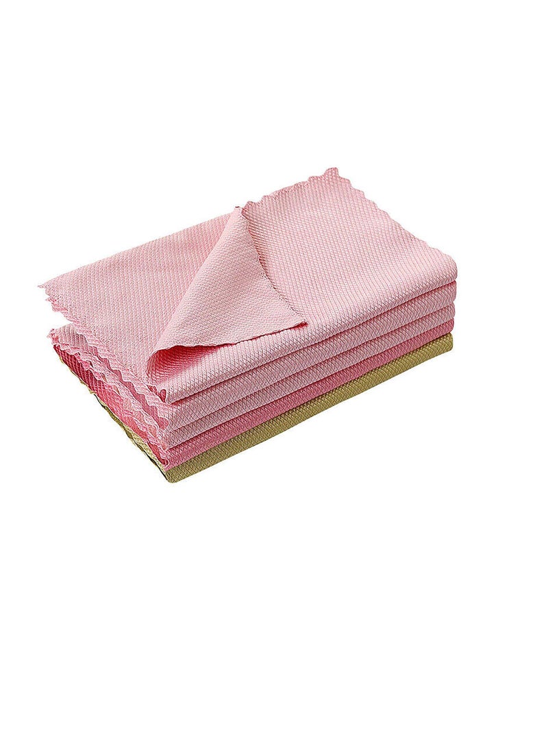 Fish Scale Rag, 10 Pcs Wave Pattern Fish Scale Cloth Rag, Cleaning Cloth, Reusable Household Cleaning Rag, for Windows Cars Mirrors Stainless Steel Cleaning Housework - Image 1