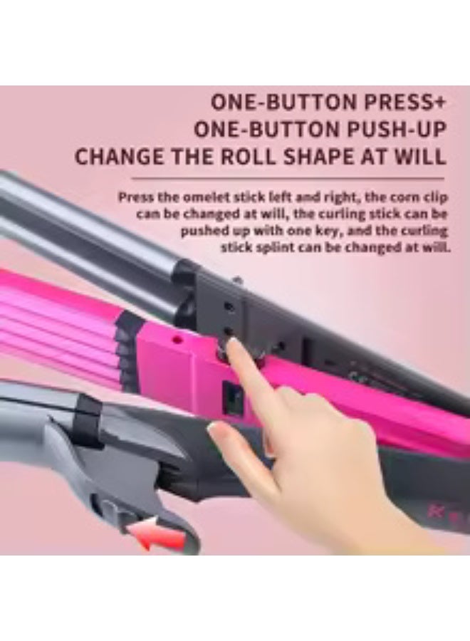 4-in-1 Hair Straightener and Curler Styling Tool – Professional Flat Iron, Curling Wand, and Hair Waver with Adjustable Temperature Control – Multi-Functional Hair Styling Kit for Women - Image 5