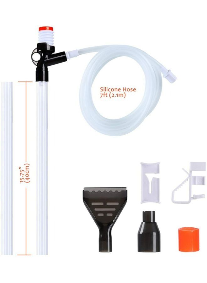 منظف رمل الأكواريوم B&K مع فوهة طويلة لتغيير المياه بسرعة وتنظيف الفلتر مع وحدة تحكم قابلة للتعديل لتدفق المياه - Image 4