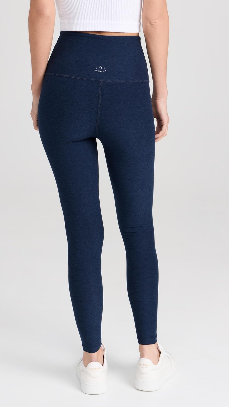 Beyond Yoga Women's Spacedye Caught in The Midi High Waisted Legging, Nocturnal Navy, Small - Image 4