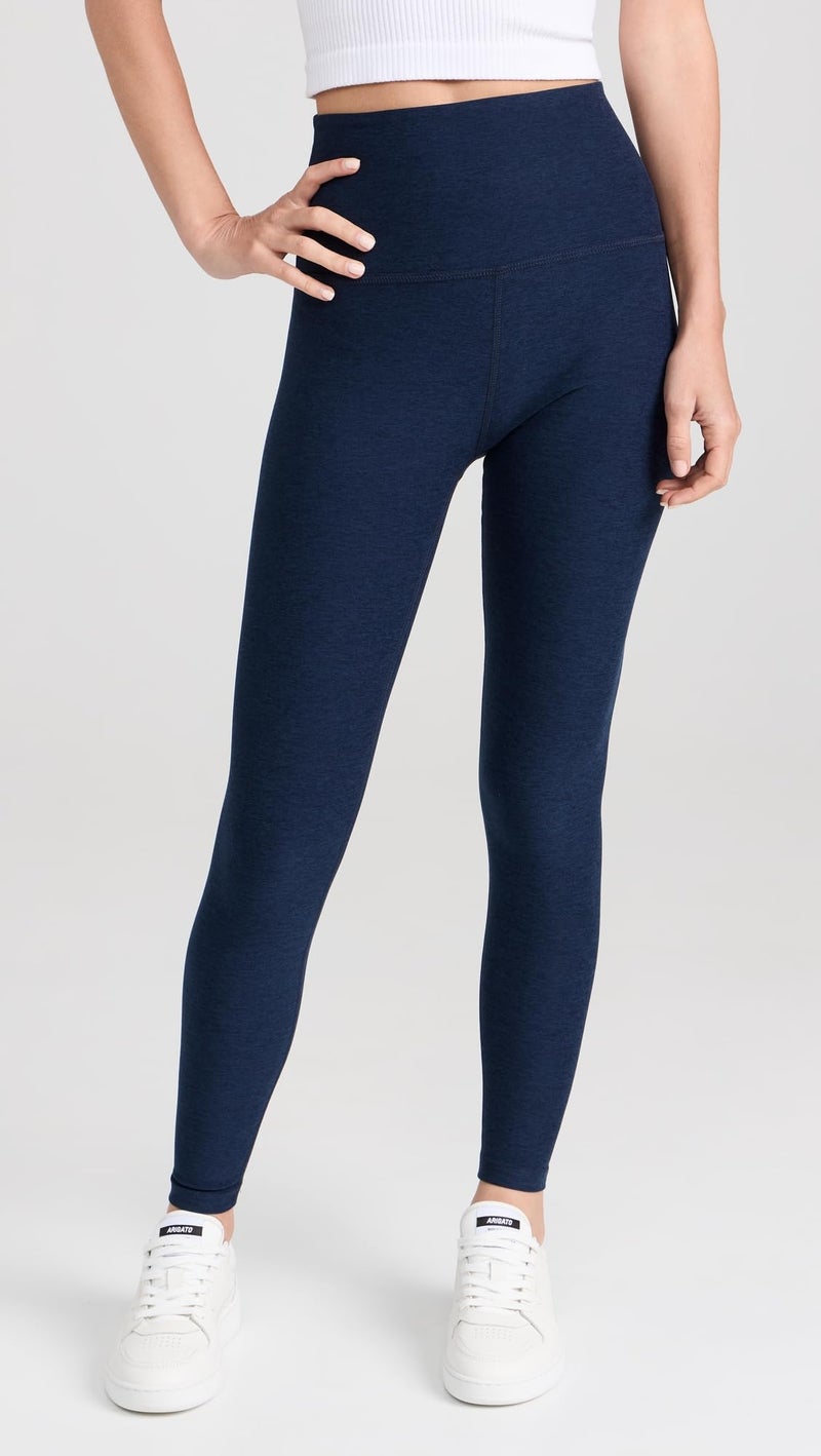 Beyond Yoga Women's Spacedye Caught in The Midi High Waisted Legging, Nocturnal Navy, Small - Image 2