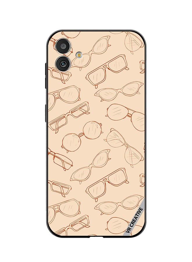 VR CREATIVE Protective Case Cover For Samsung Galaxy F14 Sketch Eyeglasses Design Multicolour - Image 1