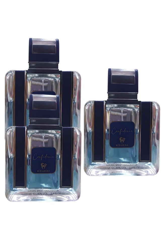 كيسم 3 قطع عطر كونفيدنس للرجال ١٠٠ مل - Image 1