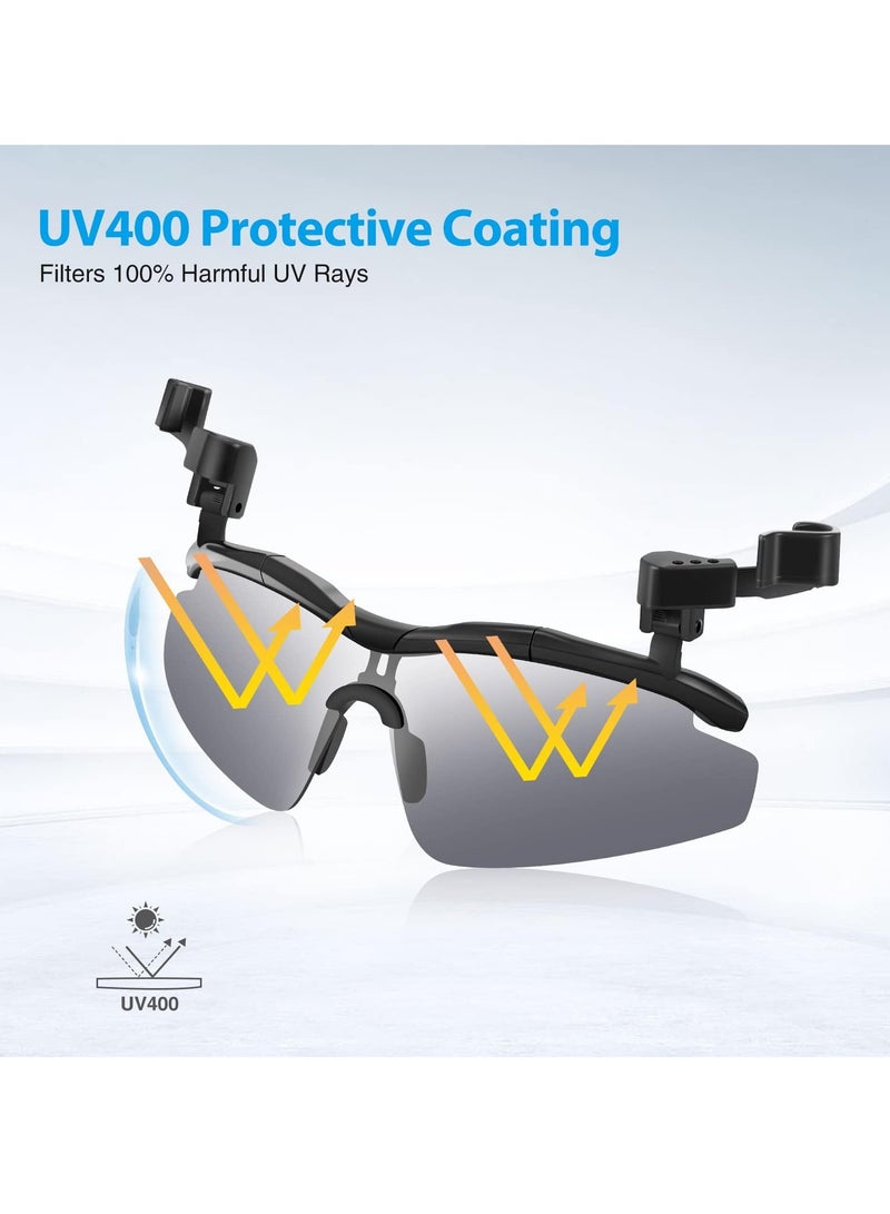 Excefore Outdoor Polarized Sunglasses, UV Protection Flip Cover, Can Be Clipped on The Hat Cap, Adjustable TAC Lenses, Rubber Nose Pad, for Fishing, Biking, Hiking, Golf, Driving - Image 2