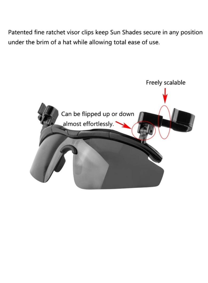 Excefore Outdoor Polarized Sunglasses, UV Protection Flip Cover, Can Be Clipped on The Hat Cap, Adjustable TAC Lenses, Rubber Nose Pad, for Fishing, Biking, Hiking, Golf, Driving - Image 3