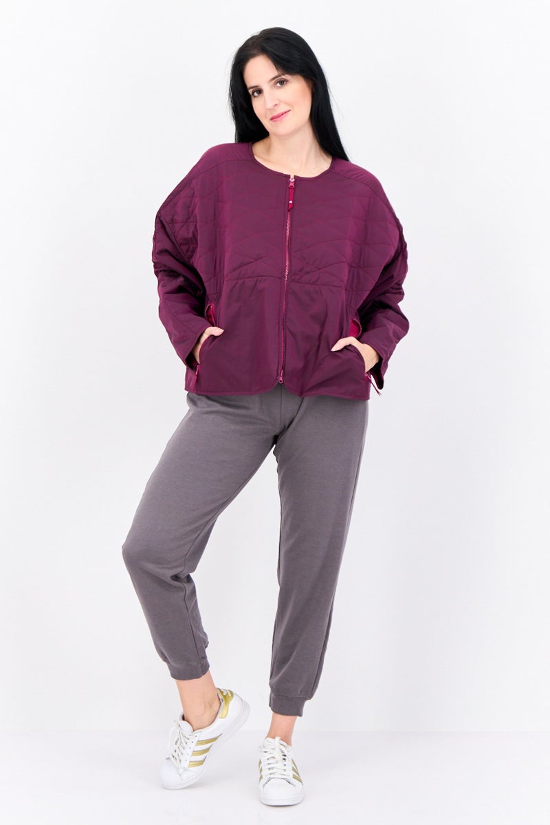 Adidas Women Sportswear Fit Long Sleeves Outdoor Jacket, Purple - Image 4