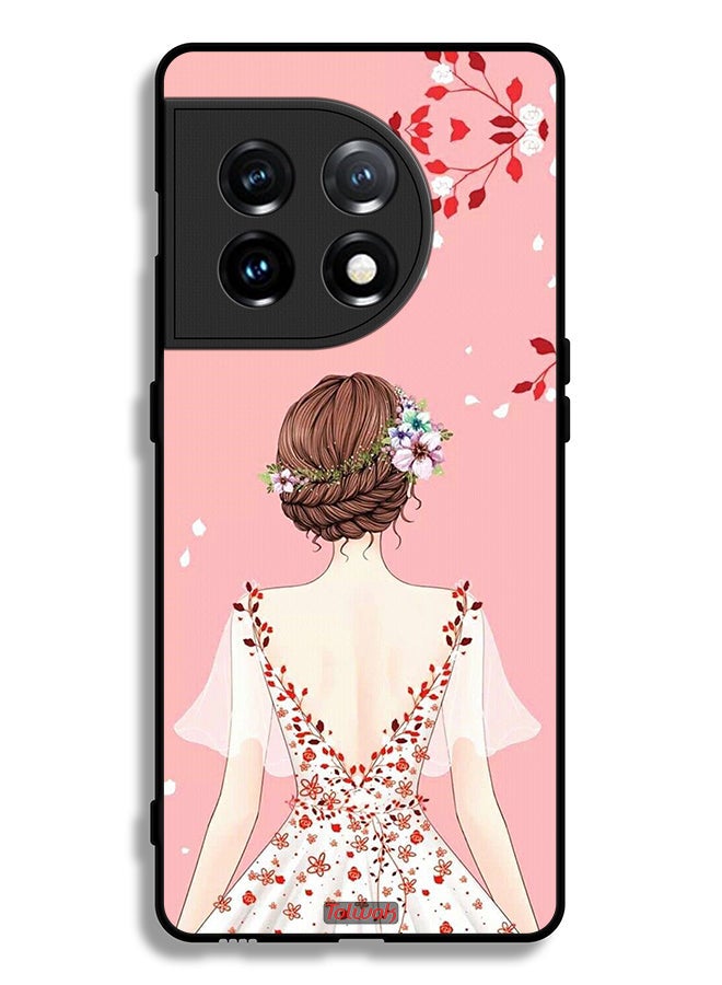 Tolwak OnePlus 11 5G Protective Case Cover Standing Girl Art - Image 2