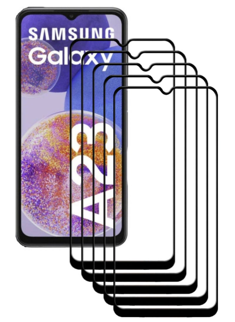 ACLIX 5 Pieces Antistatic ESD Dustproof Premium Quality High Definition Tempered Glass Screen Protector Designed For Samsung Galaxy A23 - Image 1
