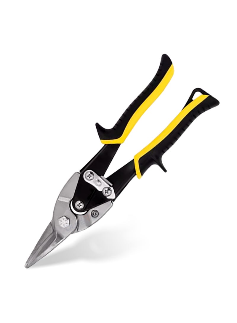 درافل مقصات قصدير متينة للطيران من دورافيل، مقصات قطع معدنية بمقبض مريح، باللونين الأسود والأصفر - Image 1