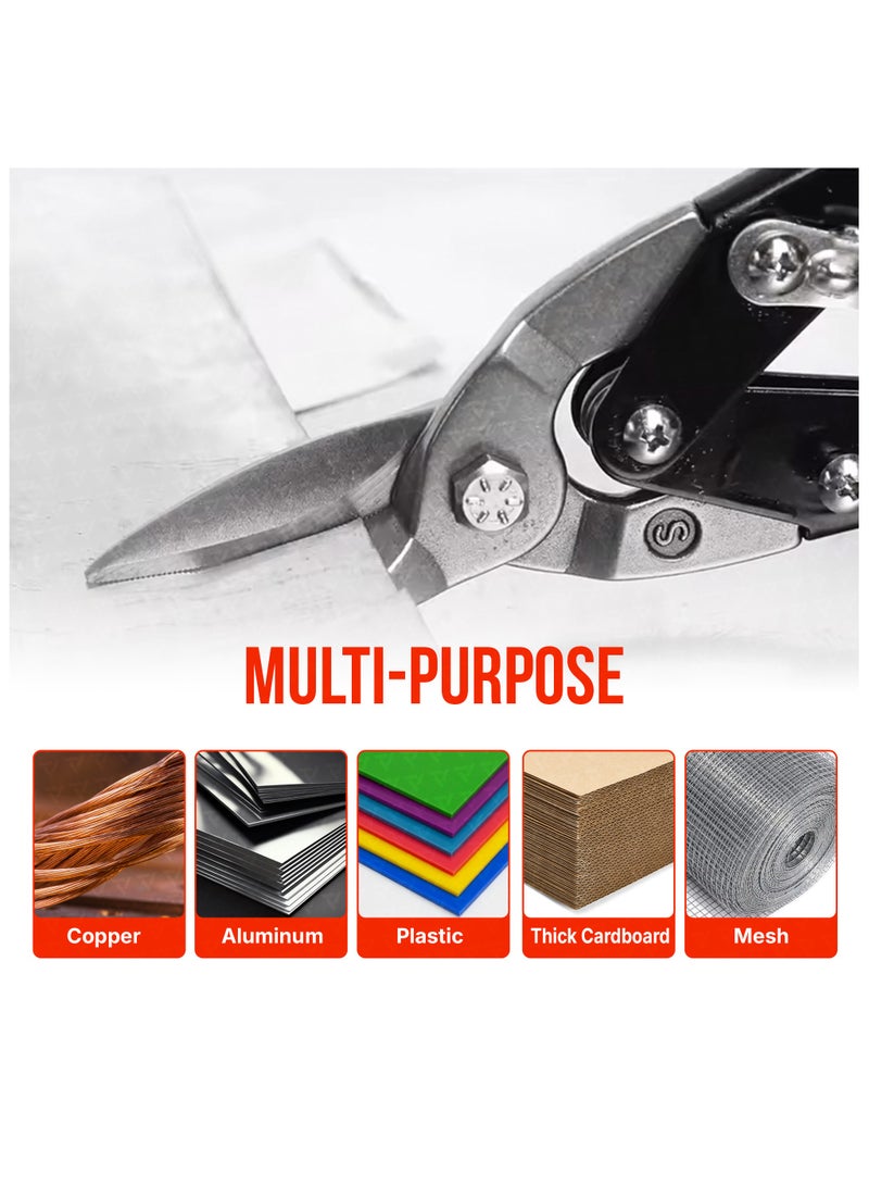 درافل مقصات قصدير متينة للطيران من دورافيل، مقصات قطع معدنية بمقبض مريح، باللونين الأسود والأصفر - Image 3