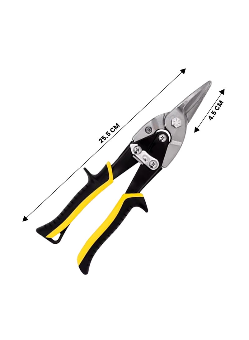 درافل مقصات قصدير متينة للطيران من دورافيل، مقصات قطع معدنية بمقبض مريح، باللونين الأسود والأصفر - Image 5