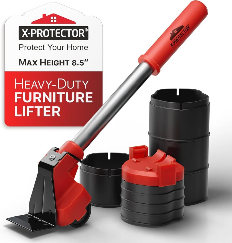 X-Protector Furniture Lifter Tool - Premium Furniture Jack Lifter Tool to Lift Furniture Easily - Appliance Lifter with 8.5" Adjustable Height - Ideal Jack to Lift Furniture Easily with Minimal Effort - Image 1