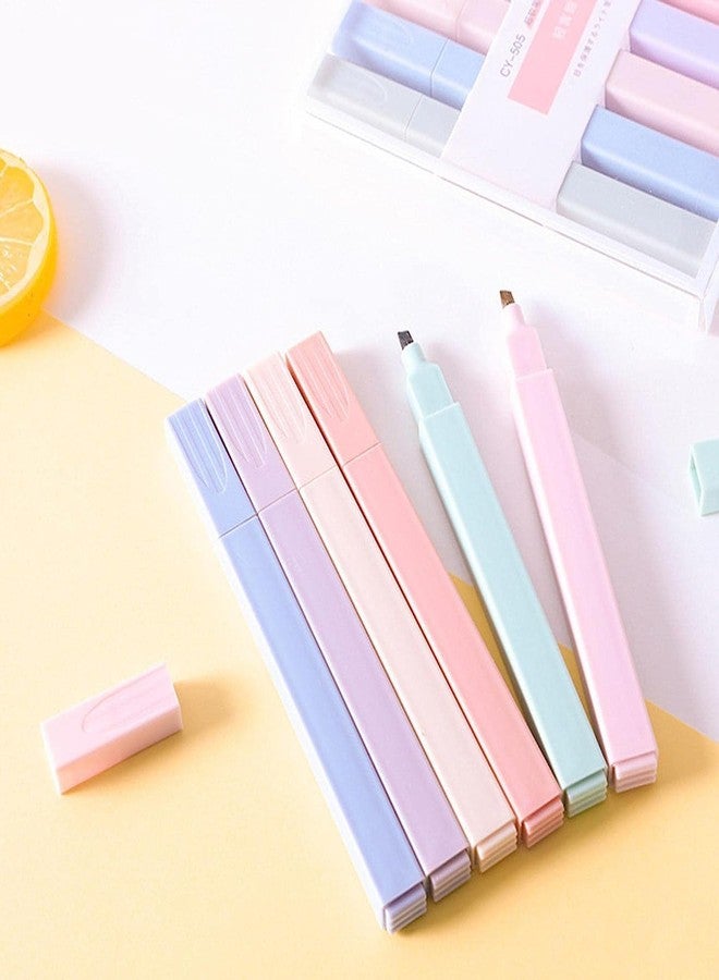 PXBQ Aesthetic Cute Highlighters Bible and Pens No Bleed Mild Soft Chisel Tip Pastel Highlighters Marker Pens for Journaling Note Taking School Stationary (12 Pcs Aesthetic Highlighter), Multicolor - Image 2