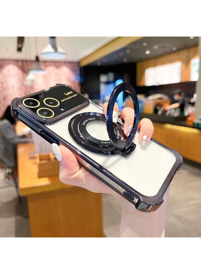 S-TOP Case For iPhone 13 Pro MagSafe Holder Shockproof TPU Phone Case with Lens Film - Image 4