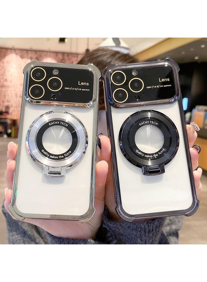 S-TOP Case For iPhone 13 Pro MagSafe Holder Shockproof TPU Phone Case with Lens Film - Image 2