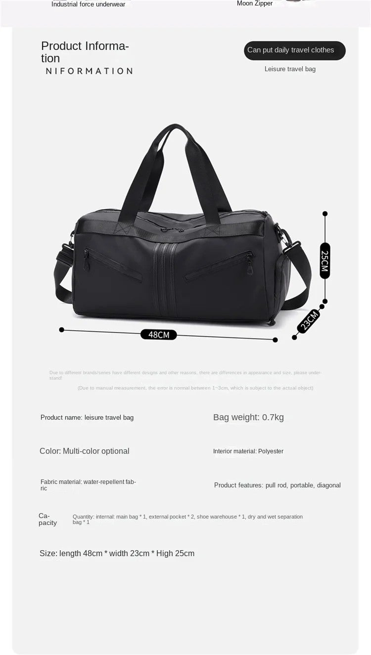 YQbest Travelling Camping Duffel Backpack with Shoe Compartment - Waterproof Gym Sports Overnight Bag for Men Women - Image 5