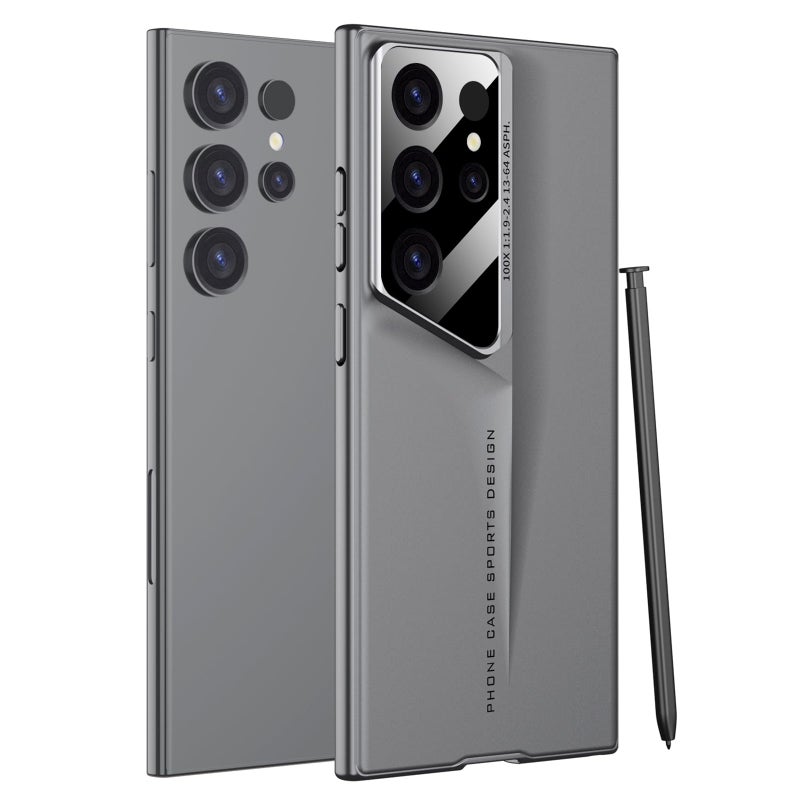 FENDOUNIU for Samsung Galaxy S24 Ultra Phone Case Shockproof Ultrathin Phone Case 360 Full Body Protective Cover Hard Skinfriendly Texture Antifingerprint Full Camera Protection Gray