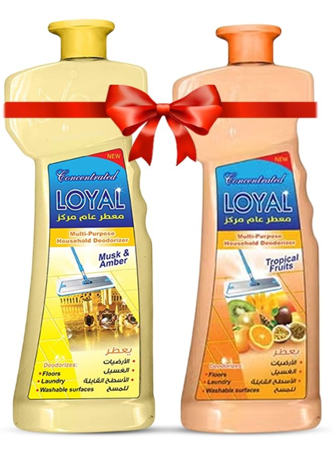 لويال معطر جو متعدد الاستخدامات، 2 × 2100 مل، برائحة المسك والعنبر والفواكه الاستوائية