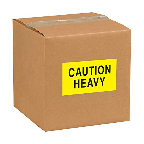 Aviditi Tape Logic 3" x 5","Caution Heavy" Fluorescent Yellow Warning Sticker, for Shipping, Handling, Packing, and Moving (1 Roll of 500 Labels) - Image 2