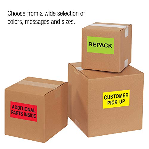 Aviditi Tape Logic 3" x 5","Caution Heavy" Fluorescent Yellow Warning Sticker, for Shipping, Handling, Packing, and Moving (1 Roll of 500 Labels) - Image 3