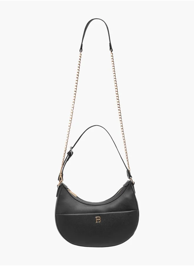 فلورا بيلا من شو إكسبرس Women Monogram Detail Hobo Bag with Detachable Strap and Zip Closure