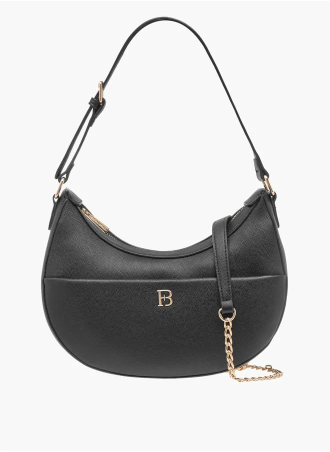 فلورا بيلا من شو إكسبرس Women Monogram Detail Hobo Bag with Detachable Strap and Zip Closure