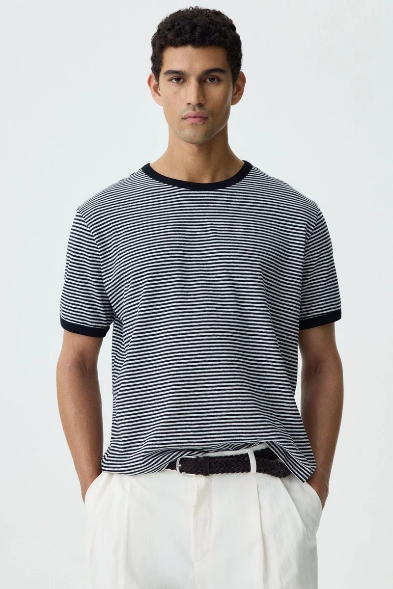 Relaxed Fit Linen-blend T-shirt