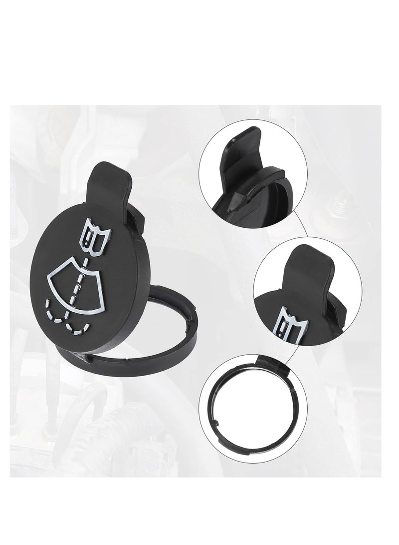 Generic Windshield Wiper Washer Fluid Reservoir Tank Bottle Cap, Replacement for Chevrolet, Buick LaCrosse, Cadillac CTS (1 Pack, Black)  - Image 4