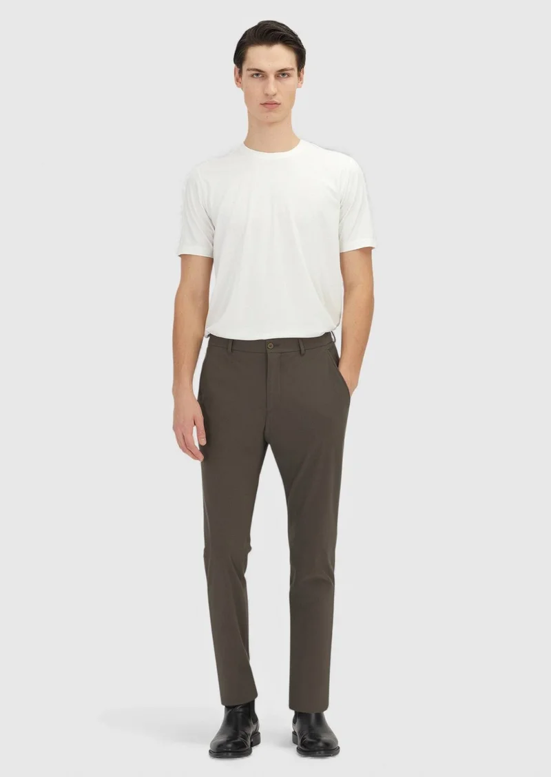 RAMSEY Ecru Plain T-Shirt