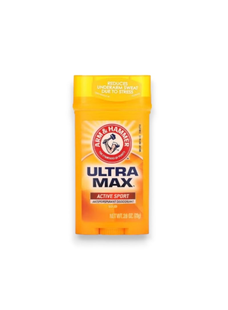 Arm & Hammer Ultra Max Active Sport, Solid Antiperspirant Deodorant, 73g