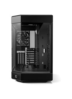 HYTE HYTE Y60 Modern Aesthetic Mid-Tower ATX Gaming PC Case, Panoramic Tempered Glass Design, Dual Chamber, 360mm Radiator Support, 3 Pre-installed 120mm Fans, PCIE 4.0 Cable, Black/Black | CS-HYTE-Y60-B  - Image 2