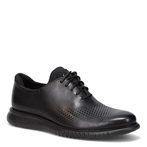COLE HAAN أكسفورد كول هان للرجال 2. زيروغراند بتصميم ليزر وينغتيب، جلد أسود/أسود، 11 - Image 2