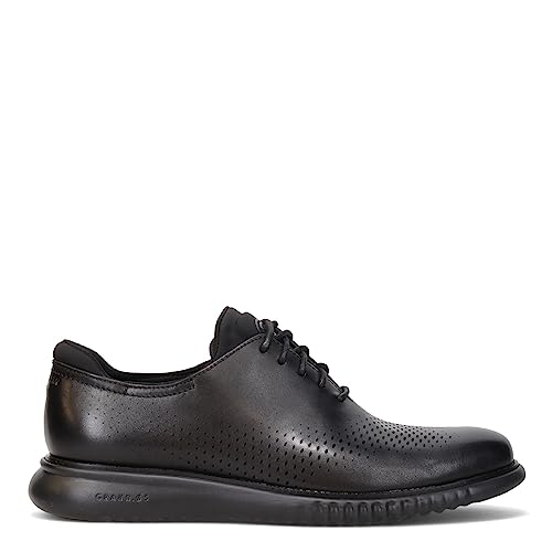 COLE HAAN أكسفورد كول هان للرجال 2. زيروغراند بتصميم ليزر وينغتيب، جلد أسود/أسود، 11 - Image 3