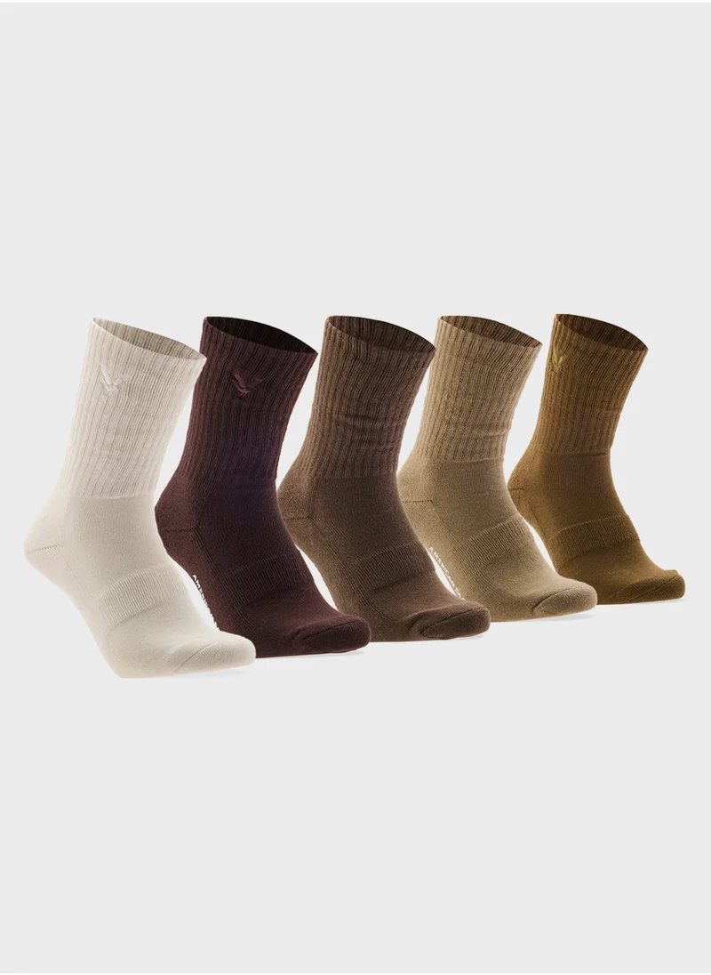 امريكان ايجل AE Terry Crew Socks 5-Pack