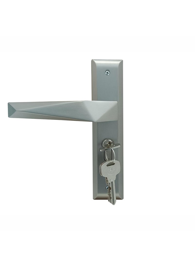 Yale Yale Mortise Door Lock Handle Set Premium Door Locks for Main Door with 3 Keys Door Handle Lock for BedroomHomeOfficeHotel Suitable for Left Right Handed Doors SM0102 Satin Steel  - Image 1