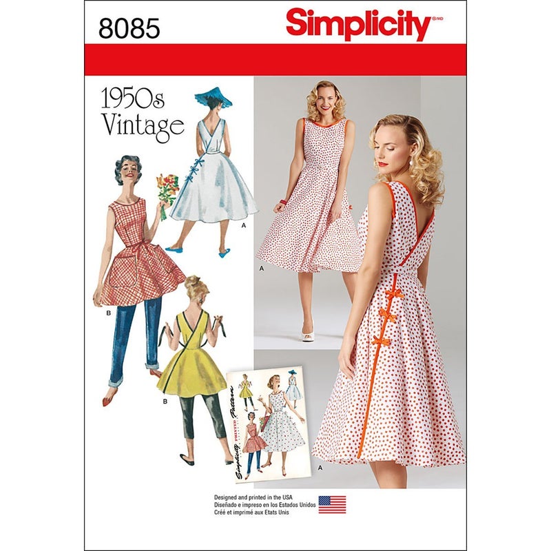 Simplicity Vintage Simplicity 8085 1950's Vintage Fashion Women's Wrap Dress Sewing Patterns, Sizes 14-22 - Image 3