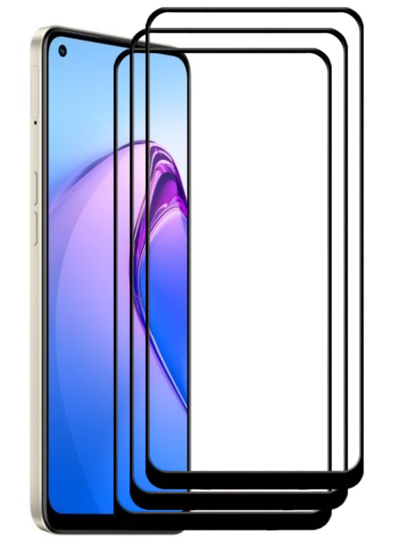 ACLIX 3 Pieces Antistatic ESD Dustproof Premium Quality High Definition Tempered Glass Screen Protector Designed For Oppo Reno8 4G - Image 1