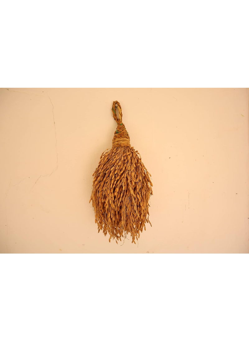 USIRA - Natural Paddy Bunch250 Gram Gucha Hanging with Natural Paddy GrainsDecorative Hanging for Home and Pooja Room Decoration - Image 1