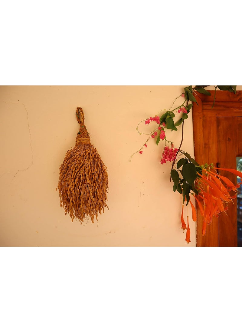 USIRA - Natural Paddy Bunch250 Gram Gucha Hanging with Natural Paddy GrainsDecorative Hanging for Home and Pooja Room Decoration - Image 1