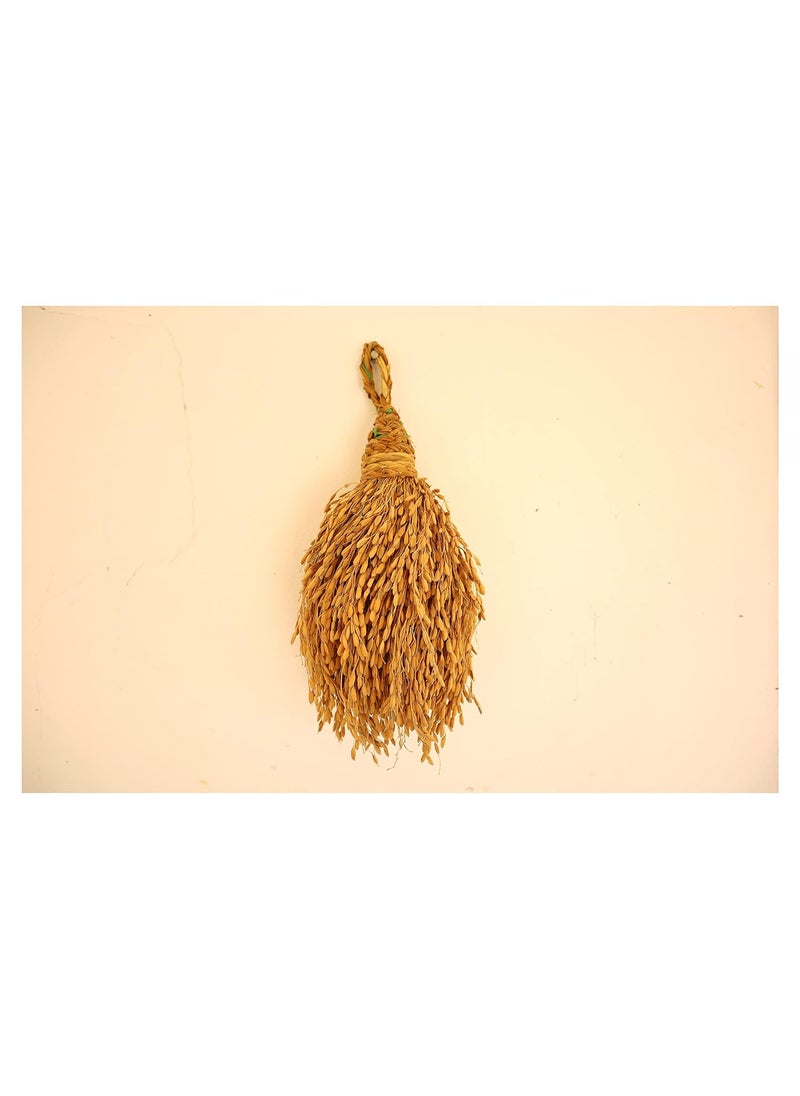 USIRA - Natural Paddy Bunch250 Gram Gucha Hanging with Natural Paddy GrainsDecorative Hanging for Home and Pooja Room Decoration - Image 1