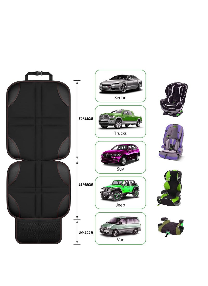 DUNISO 2 Packs Child Car Seat Protector for Child Car Seat Cushion Safety Seat Waterproof 600D Fabric Car Seat, Black  - Image 2