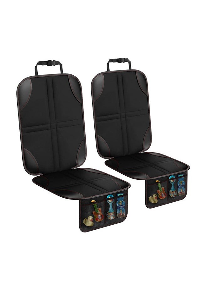 DUNISO 2 Packs Child Car Seat Protector for Child Car Seat Cushion Safety Seat Waterproof 600D Fabric Car Seat, Black  - Image 1