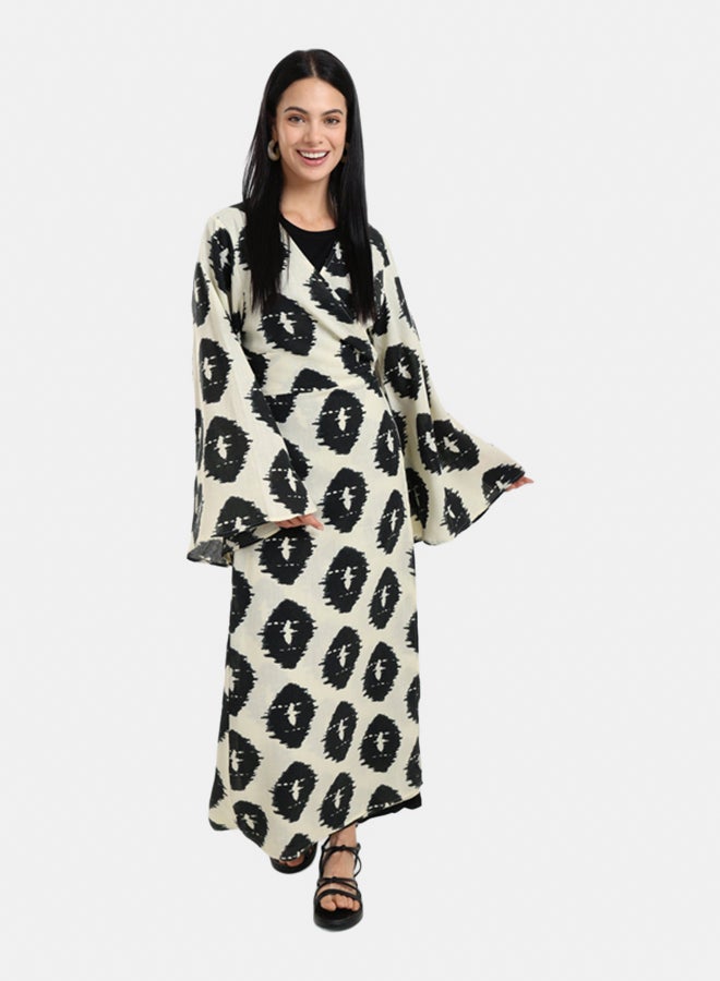 Clue Wrap Up Printed Maxi Dress - Image 1